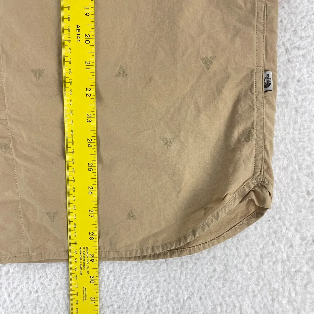 The North Face Brown Baytrail Pattern Button-Up‎ Shirt Mens Short Sleeve Size L